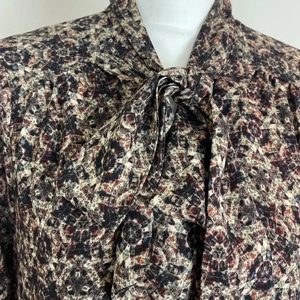 Cupio 70s Style Bow Tie Collar Dress - Picture 5 of 13